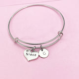 Silver Niece Heart Bracelet, N3122