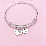 Silver Niece Heart Bracelet, N3122