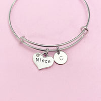 Silver Niece Heart Bracelet, N3122