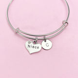 Silver Niece Heart Bracelet, N3122