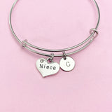 Silver Niece Heart Bracelet, N3122