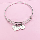 Silver Niece Heart Bracelet, N3122