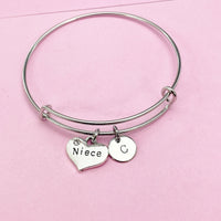 Silver Niece Heart Bracelet, N3122