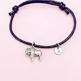Silver Bison Charm Bracelet Wildlife Specialist Wildlife Biologist Gifts Ideas Personize Customize, BN1891