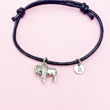 Silver Bison Charm Bracelet Wildlife Specialist Wildlife Biologist Gifts Ideas Personize Customize, BN1891