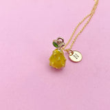 Gold Noni Fruits Charm Necklace Fruits Foodie Jewelry Gift, Birthday Gifts, Personalized Customized Gifts, N5263