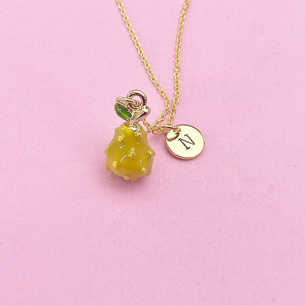 Gold Noni Fruits Charm Necklace Fruits Foodie Jewelry Gift, Birthday Gifts, Personalized Customized Gifts, N5263