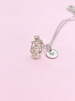 Silver Lantern Charm Necklace Guiding Achieve Goal Gift Ideas Personalized Customized Monogram Made to Order Jewelry, N5476