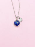 Lapis Lazuli Necklace, Natural Gemstone Jewelry, N3899