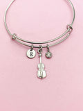 Silver Violin Viola Charm Bracelet School Music Orchestra Gift Ideas Personalized Customized Made to Order Jewelry, AN5451