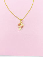 Gold Hot Air Balloon Necklace, N2341
