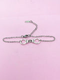 Silver Handcuff Charm Bracelet, Handcuff Freedom Jewelry, N1483