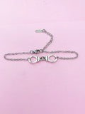 Silver Handcuff Charm Bracelet, Handcuff Freedom Jewelry, N1483