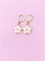 Gold Pink Magnolias Earrings, N1956F