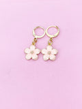 Gold Pink Magnolias Earrings, N1956F