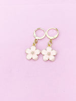 Gold Pink Magnolias Earrings, N1956F