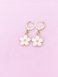Gold Pink Magnolias Earrings, N1956F