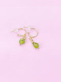 Peridot Earrings, Natural Gemstone Jewelry, N3974