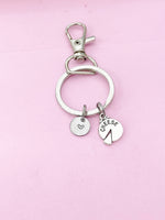 Silver Cheese Charm Keychain, AN5519