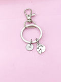 Silver Cheese Charm Keychain, AN5519