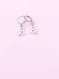 Silver Pharmacist Rx Charm Earrings, AN2239