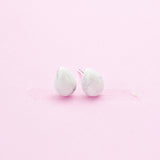 Sterling Silver Natural Howlite Teardrop Stud Earrings, N5609