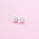 Sterling Silver Natural Howlite Teardrop Stud Earrings, N5609