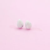 Sterling Silver Natural Howlite Teardrop Stud Earrings, N5609