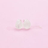 Sterling Silver Natural Quartz Teardrop Stud Earrings, N5617