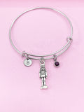 Silver Nutcracker Soldier Charm Bracelet, Personalized Gift, Christmas Gift, N676