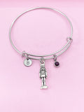Silver Nutcracker Soldier Charm Bracelet, Personalized Gift, Christmas Gift, N676