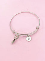 Silver Cowboy Spur Charm Bracelet, N5624