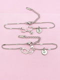 Silver or Gold Stethoscope Heart Bracelet, Medical Device Charm, Doctor Gift, Nurse Gift, Medical Student Gift, N5625