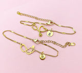 Gold or Silver Stethoscope Heart Bracelet, Medical Device Charm, Doctor Gift, Nurse Gift, Medical Student Gift, N5626