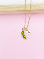 Sweet Pea, Pea in The Pod Charm Necklace in Gold, N5629