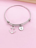 Silver Anchor Charm Bracelet, DN866