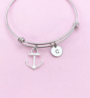 Silver Anchor Charm Bracelet, DN866