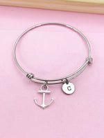 Silver Anchor Charm Bracelet, DN866