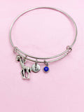 Silver Giraffe Charm Bracelet, Animal, N2670A
