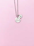 Silver Live with No Regrets Charm Necklace, N2303