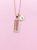 Rose Gold Abacus Necklace, Abacus Charm, N5634