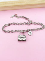 Silver Purse Handbag Charm Bracelet Purse Queen Gift Ideas Personalize Customize, N804