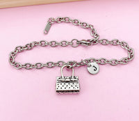 Silver Purse Handbag Charm Bracelet Purse Queen Gift Ideas Personalize Customize, N804