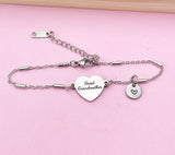 Great Grandmother Bracelet, Personalized Initial Stainless Steel Charm