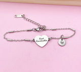 Great Grandmother Bracelet, Personalized Initial Stainless Steel Charm