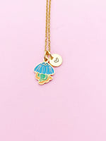 Gold Jellyfish Necklace, AN5633