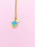 Gold Jellyfish Necklace, AN5633