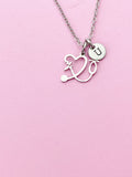 Stethoscope Heart Heartbeat Necklace, Doctor Nurse Medical School Graduation Gift, N5636