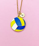 Gold Water Polo Ball Charm Necklace, N5637