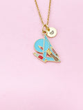 Gold Ruler Protractor Charm Necklace, Bracelet or Keychain Option, N5649